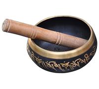 Devyom - Juego de cuencos de canto Goldem - Om Mani Padme Hum - Diámetro - Cuenco de canto de 4.6 pulgadas, palo - para curar meditación oración y yoga