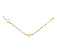 Dew Collar de plata de ley y corazón chapado en oro de 45,7 cm, 18", Plata esterlina, No es una piedra preciosa