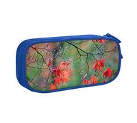 Dew On Red Leaves Estuche para lápices para niñas y niños, ligero y duradero, bolsa organizadora de papelería escolar