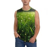 Dew on the Grass - Chaleco sin mangas para hombre, ajuste holgado, transpirable, de secado rápido, chaleco deportivo para gimnasio, Negro, 3XL-4XL