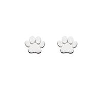 Dew Sterling Silver Small Paw Print Stud Earrings