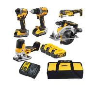Dewalt 18V kombosada 6 ks v tašce 3x5,0 Ah DCK502P3