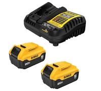 DEWALT 20V MAX XR 5.0 Ah Batería 2 Unidades con Cargador Starter Kit (DCB205-2C)
