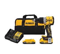 DEWALT 20V MAX* XR® inalámbrico sin escobillas de 1,27 cm. Kit de taladro de martillo/destornillador (DCD805D2), amarillo