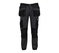 Dewalt Lightweight Slim Fit Trousers 34w 31l Pantalones de utilidades de Trabajo, Gris/Negro Hombre