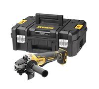 DEWALT Amoladora 125 mm 18V XR sin escobillas con pala, DCG406NT-XJ | Amoladora angular 18V XR sin escobillas de 125 mm con interruptor de paleta, freno electrónico y embrague.