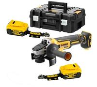 DEWALT Amoladora angular inalámbrica 18V 125mm, 2x 5Ah, sin cargador, Tstack DCG406P2LRT