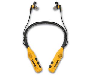 DEWALT Auriculares Inalámbricos Bluetooth 2-en-1 con Altavoces Integrados, Cascos Inalámbricos Bluetooth de Diadema, 60h Autonomía, Cancelación de Ruido, IP56, Manos Libres para Trabajo y Llamadas