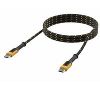 DEWALT Cable de carga reforzado USB-C a USB-C de 3 m, cable de carga rápida reforzado Kevlar®