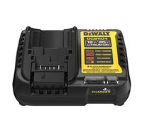 DEWALT Cargador de batería de Iones de Litio de 12 V máx./20 V máximo, 4 amperios, Resistente al Agua (DCB1104), Color Negro