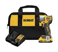 DEWALT Controlador de impacto inalámbrico sin escobillas de 20 V MAX de 1/4 pulgadas, ligero, velocidad variable, LED (DCF840D1)
