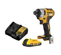 DEWALT Controlador de impacto máximo de 20 V, 1/4 pulgadas, batería y cargador incluidos (DCF787D1)