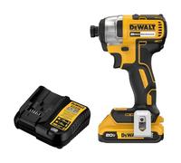 DEWALT Controlador de impacto máximo de 20 V, 1/4 pulgadas, batería y cargador incluidos (DCF787D1)