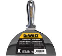 DEWALT Cuchillo para juntas de acero inoxidable de 8 pulgadas | Hoja de masilla de metal pulido de una sola pieza | 2-408