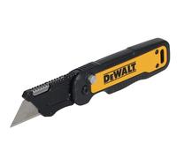 DeWALT Cuchillo plegable de empuje y vuelta, diseñado con un mango de metal para mayor durabilidad, clip de bolsillo de alto rendimiento y agujero de sujeción integrado, ideal cuando se trabaja en