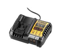DEWALT DCB1104-QW - Cargador rápido 4.A, Carga todas las baterías deslizantes DEWALT XR de 10,8 a 18 V así como baterías XR Flexvolt, Pantalla LED, Apto para montaje en pared