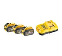 DEWALT DCB118X3-QW - Kit 3 Baterías Carril XR FLEXVOLT 54V/18V Li-Ion 9,0Ah y Cargador XR FLEXVOLT: 54V - 18V Carril Li-Ion