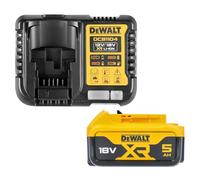 DEWALT DCB184 5.0ah 18v XR Batería de Iones de Litio + Cargador DCB115, Amarillo
