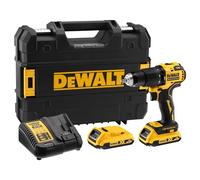 DEWALT DCD709D2T-QW - Taladro Percutor sin escobillas XR 18V, 2 Baterías Li-Ion 2 Ah y Cargador Multi-voltaje XR