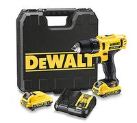 Dewalt DCD710D2 - Taladro Atornillador XR 10.8V, 24 Nm, con 2 Baterías de Litio 2Ah y Maletín, Negro/Amarillo