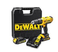 DeWalt DCD776C3-QW - Taladro Percutor XR 18V 13mm 42Nm con 3 baterías Li-Ion 1,3Ah y maletín, 18 W, 18 V, Negro Y Amarillo
