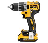 DEWALT XR 18V Taladro Atornillador Sin Escobillas, Ultraligero y Compacto, 2x Baterías 2Ah y Cargador, 70Nm, Luz LED, Maletín Resistente, Herramienta Profesional - DCD791D2-QW