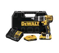 DeWALT DCD796D2-QW Taladro Percutor Atornillador 18V con 2 Baterías 2 Ah, Sin Llave, Capacidad Madera 4 cm y Hormigón 1.3 cm, Negro/Amarillo