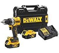 DEWALT DCD805P2T-QW - Taladro Percutor a batería 18V, Motor sin escobillas, Caja de engranajes metálica de 2 velocidades, Luz LED, Incl. 2 baterías XR de 5.0Ah, cargador y caja TSTAK