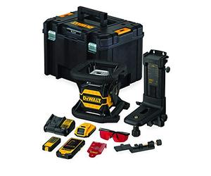 DEWALT DCE080D1RS-QW - Nivel Láser Rotativo autonivelante ROJO XR 18V batería Li-Ion 2Ah TOOL CONNECT