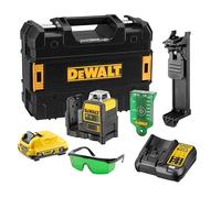 DEWALT DCE0811D1G-QW - Nivel Láser Autonivelante Verde, 2 Líneas 360°, Batería Li-Ion 2Ah XR 12V, Resistente IP65, Test de Caída 2m, Proyección Horizontal y Vertical, Incluye Pack de Batería 12V