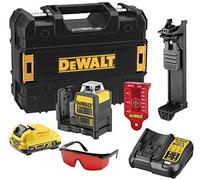 DeWalt DCE0811D1R-QW Láser Autonivelante 2 x 360º, Incluye Batería DW 10.8 V Litio, Negro/Amarillo/Verde