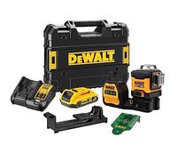 DEWALT DCE089D1G18-QW - Nivel Láser multilíneas verde 3 x 360°, Incluye cargador y batería 18V 2Ah
