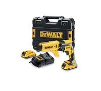 DEWALT DCF620D2K-QW - Atornillador panel de yeso sin escobillas XR 18V, Batería Li-Ion 2.0Ah y Cargador rápido de tornillos, Incluye maletín TSTAK