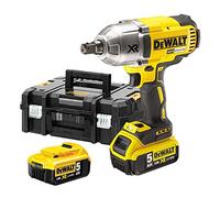 DEWALT DCF899P2-QW - Llave de impacto sin escobillas 1/2' XR 18V, Batería de Litio de 5 Ah, Alto Par 950Nm, 2400 ipm, con maletín TSTAK, cargador y batería