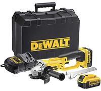 DEWALT DCG412M2-QW - Mini-amoladora XR 18V, 4.0 Ah, 7,000 rpm, Disco de 125 mm, Freno Electrónico, Cambio Rápido de Disco, Incluye 2 Baterías, Cargador Multivoltaje, Empuñadura y Maletín de Transporte