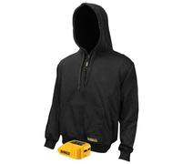 DEWALT DCHJ067B-L 20V/12V MAX Chaqueta térmica con capucha desnuda, color negro, grande