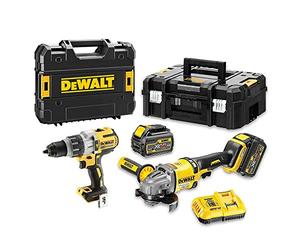 DEWALT DCK2055T2T-QW - KIT XR FLEXVOLT = DCD996 Taladro Percutor 18V XRP + DCG414 Amoladora 125mm 54V + 2 baterías 54V/18V Li-Ion 6,0Ah + Maletines TSTAK