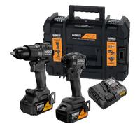 DEWALT DCK2222MP2T-QW - KIT McLaren XR 18V Taladro Percutor + Atornillador Impacto 1/4'' + 2 baterías Li-Ion 5Ah + maletín TSTAK