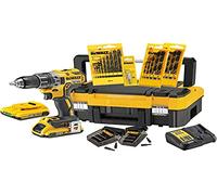 DEWALT DCK791D2T-QW - Taladro atornillador sin cable de 2 velocidades, kit de accesorios de 71 piezas, luz de trabajo LED, Potencia 460W, perforación de liberación rápida de 13 mm