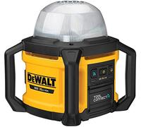 DEWALT DCL074-XJ - Luz LED de Trabajo XR 18V, 5000 lúmenes, 3 Niveles de Brillo, Cabezal Giratorio, Resistente al Agua y al Polvo, Base Estable, Compatible con Baterías XR, Ideal para Áreas de Trabajo