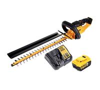DeWalt DCM563P1-QW - Cortasetos sin escobillas, XR 18 V con batería Li-Ion 5, 0 Ah, 55 cm, 19 mm