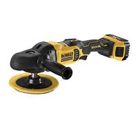 DEWALT DCM849P2 - QW - Pulidora para Metal sin escobillas XR 18V 180mm Rotativa con 2 baterías Li - Ion 5Ah con maletín TSTAK II, 90 W, 18 V, Amarillo