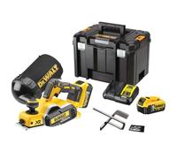 DeWalt DCP580P2-QW Cepillo sin escobillas XR 18V con 2 baterías Li-Ion 5, Negro y amarillo