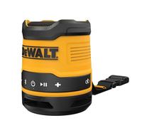 DeWalt DCR009 Altavoz Bluetooth Compacto Recargable por USB, Negro/Amarillo, Unidad Desnuda