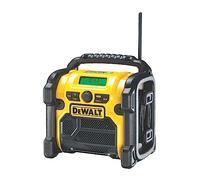 DEWALT DCR020-QW - Radio de trabajo compacta 10.8V - 14.4V - 18V, Puerto USB, Entrada Auxiliar, Sintonizador Digital, Frecuencia: FM/AM/DAB, Incluye Adaptador de Corriente, Se entrega sin batería