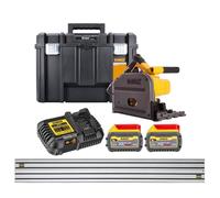 Dewalt DCS520T2 - Sierra de inmersión inalámbrica XR FLEXVOLT de 54 V, 165 mm, 2 x 6.0 Ah + riel guía