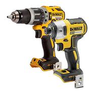 Dewalt Destornillador de impacto inalámbrico LXT de 18 V sin escobillas DCF887N y taladro combinado DCD796N solo cuerpo, paquete doble