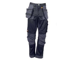 DEWALT Dewharr3629-tb Harrison Pro - Pantalones elásticos para Hombre, Cintura 36 Pulgadas, Pierna 29 Pulgadas, Negro/Gris, 36W 29L UK