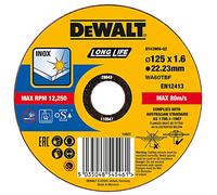 DeWalt Disco de corte DT43906 125 x 22,2 x 1,6 mm Acero inoxidable Plano 1 pieza