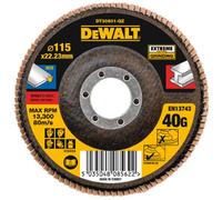 DeWALT Disco de láminas abrasivo extremo para metal plano 125 x 22,2 mm 80G DT30622